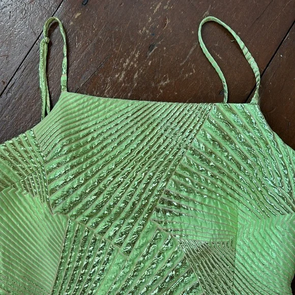 The Bar lime green sparkle party dress - Picture 2 of 5